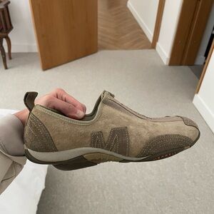 Merrell olive green brown  Slip-On Athletic Shoes